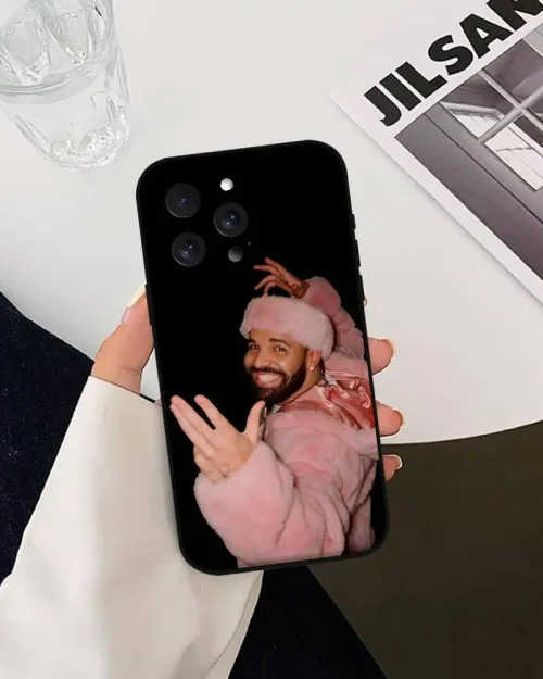 Drake Phone Case with colorful designs related to the artist